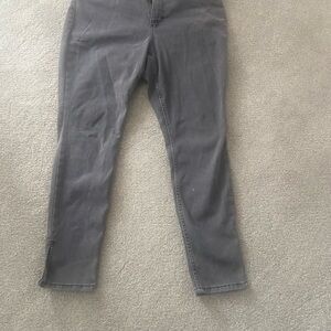 EUC Lee Women's Charcoal Ankle Jeans with slits